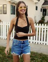 LEVI'S 501 Original Fit High Rise Womens Denim Shorts - Blow Big Horns