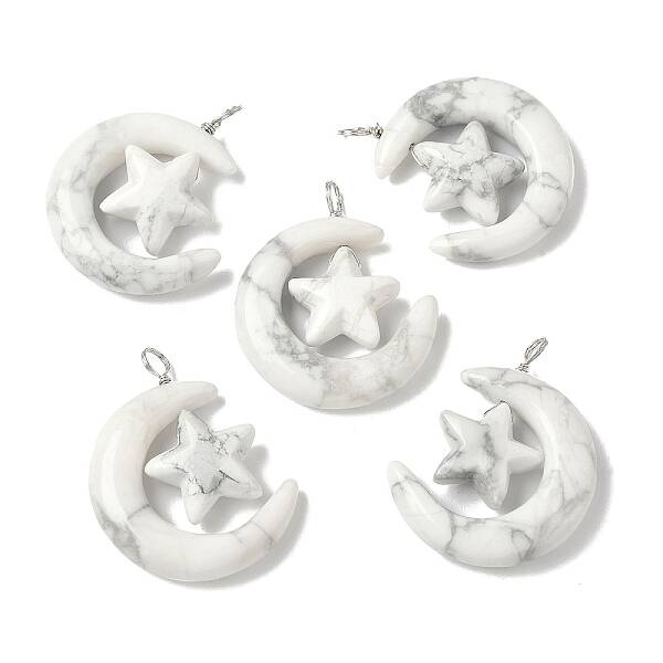 Natural Howlite Pendants