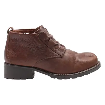 CLARKS Ankle Boots Brown Leather Womens UK 5.5