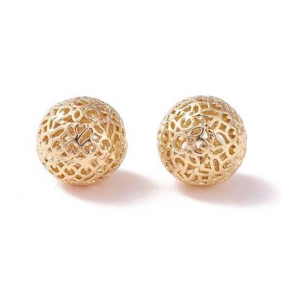 Brass Hollow Round Beads