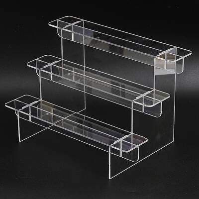 Transparent 3-Tier Acrylic Action Figure Display Risers