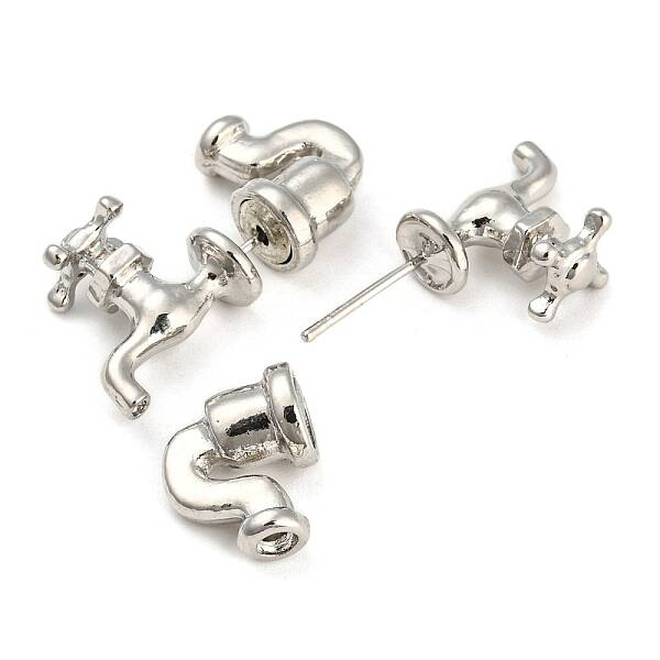 Alloy Front Back Stud Earrings