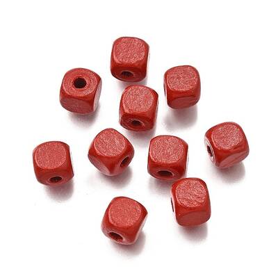 Spray Painted Wooden Beads