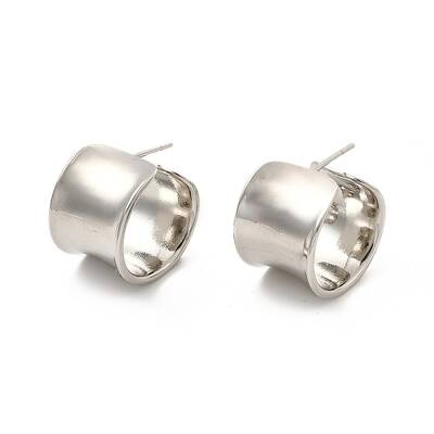 Brass Twist Column Stud Earrings