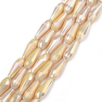 Electroplated Opaque Glass Beads Strands
