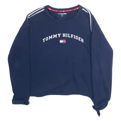 TOMMY HILFIGER Womens Sweatshirt Blue Crew Neck L