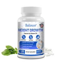 Balincer Height Support Supplement - Calcium Vitamin D3 K2 - Supports Bone Density and Joint Health,60,120 Capsules