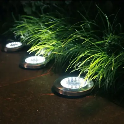 Solar Buried Light, 4pcs Solar LED Ground Insert Lawn Light, Outdoor Garden Decorative Lighting For Walkway
