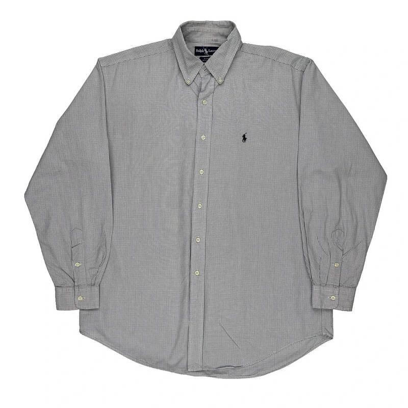 Blake Ralph Lauren Checked Shirt - Large Blue Cotton | Size: large