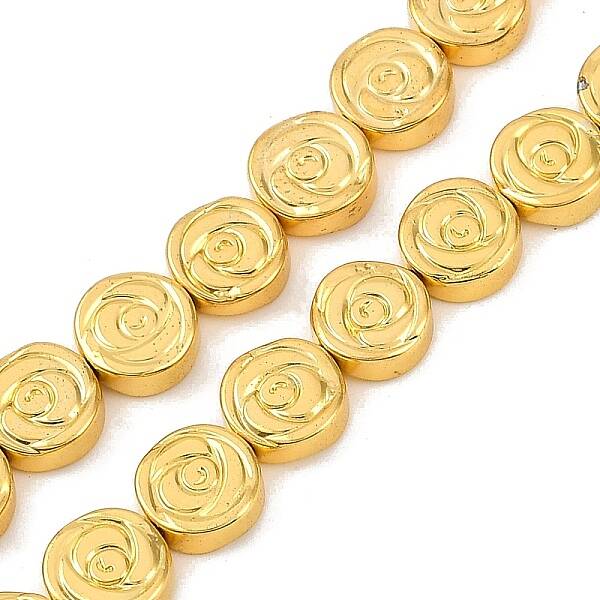 Electroplated Synthetic Non-magnetic Hematite Beads Strands