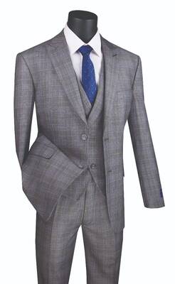 Jacket & Pants Vinci Men's 3 Piece Modern Fit Suit: Stylish Vest Jacket & Pants