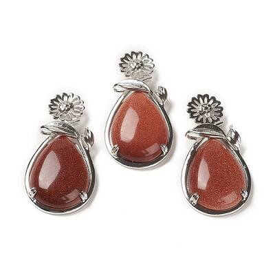 Synthetic Goldstone Pendants