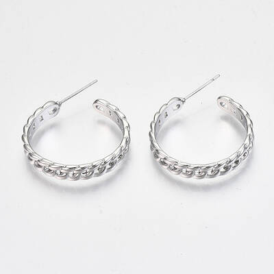 Brass Half Hoop Earrings