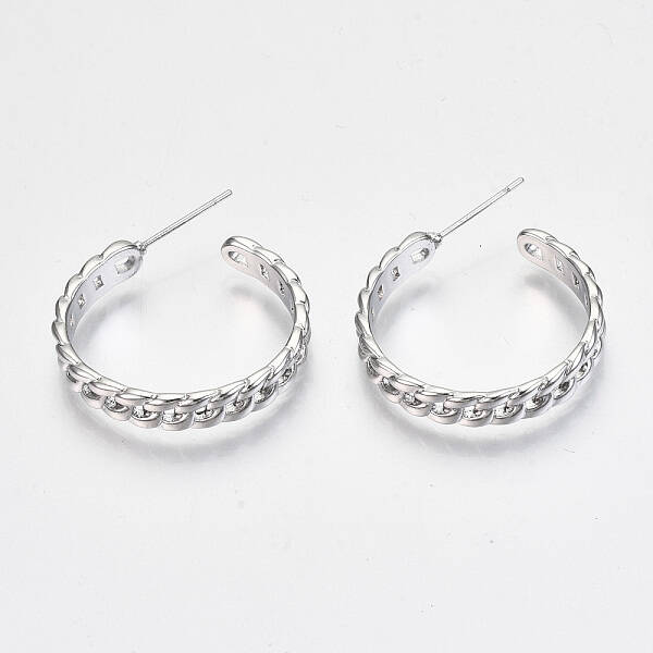 Brass Half Hoop Earrings