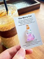 Cute Cat Design Pocket Hug Card, Multifunction Inspirational Pocket Hug Card, Jewelry Making Accessories for Women & Girls, P...