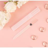 Single Czech Glass Nail File with Hard Case - At Home Manicure Tool