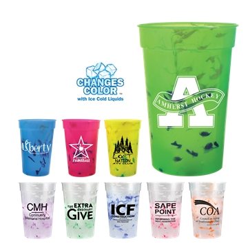 250 Promotional Mood 17 oz Confetti Stadium Cup - Color Changing
