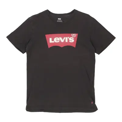 Levis Graphic T-Shirt - Medium Black Cotton