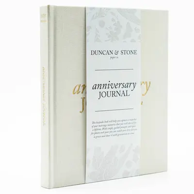 Duncan & Stone Anniversary Journal – Linen Bound Hardcover Spiral Notebook for Couples' Milestones & Memories, 189 Pages, T...