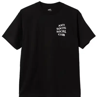 Anti Social Social Club T-Shirt Black Menswear Tops Casual Classic