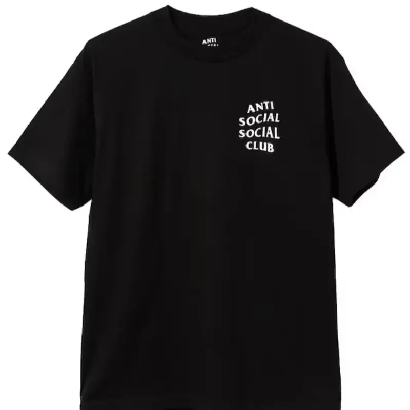 Anti Social Social Club T-Shirt Black Menswear Tops Casual Classic
