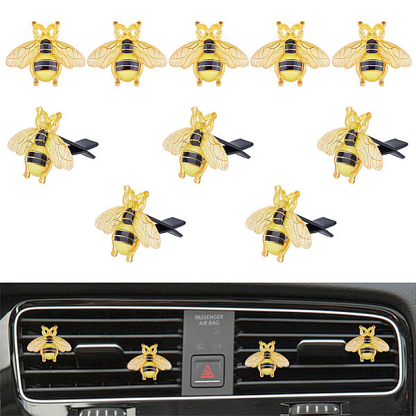Bee Opaque Resin Car Air Vent Clips