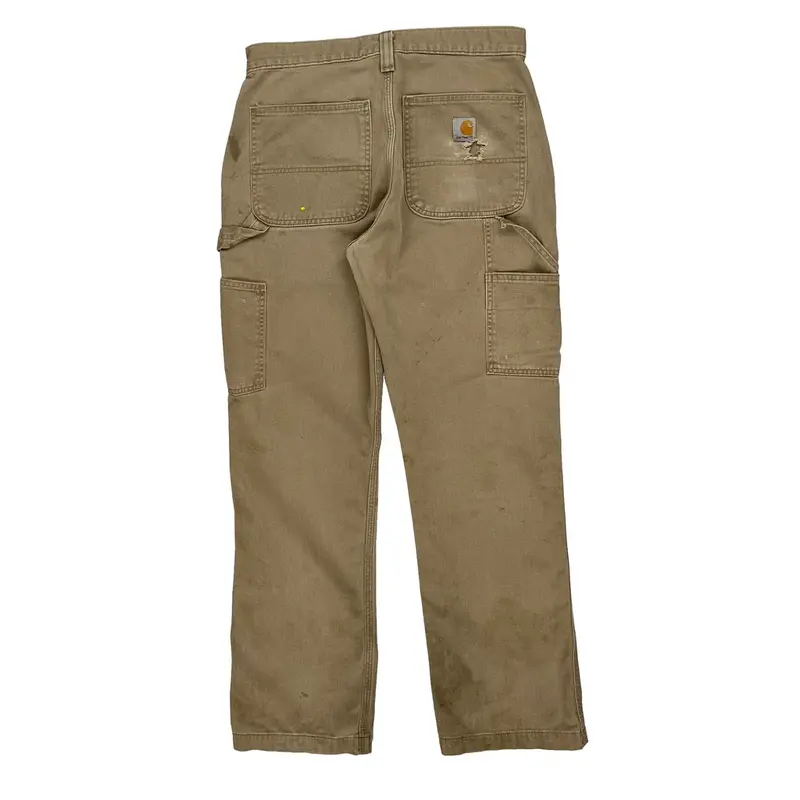 Carhartt Carpenter Trousers - 30W 29L Khaki Cotton | Size: 30″ waist