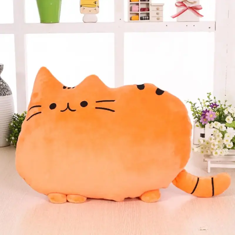 Creative Cute Cat Home Decorative Back Cushion, 1 Count Cartoon Animal Soft Pillow for Bed Sofa Couch Office Bedroom
