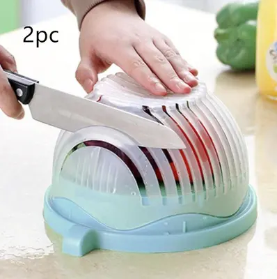 Creative Salad Cutter Fruit and Vegetable Cutter | Color: Blue2pc