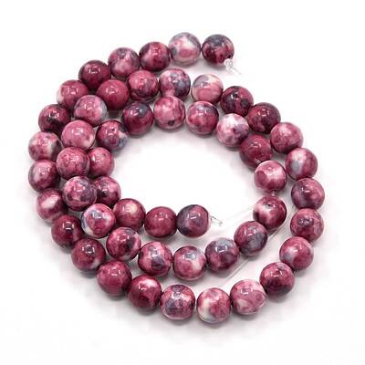 Synthetic Ocean White Jade Beads Strands