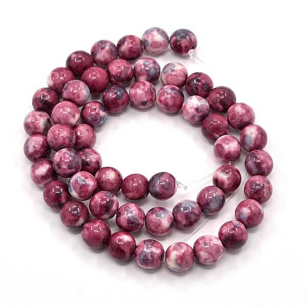 Synthetic Ocean White Jade Beads Strands
