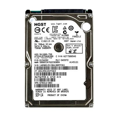 678312-003 HP 750GB 5400RPM SATA 6Gb/s 8MB Cache 2.5-inch Hard Drive