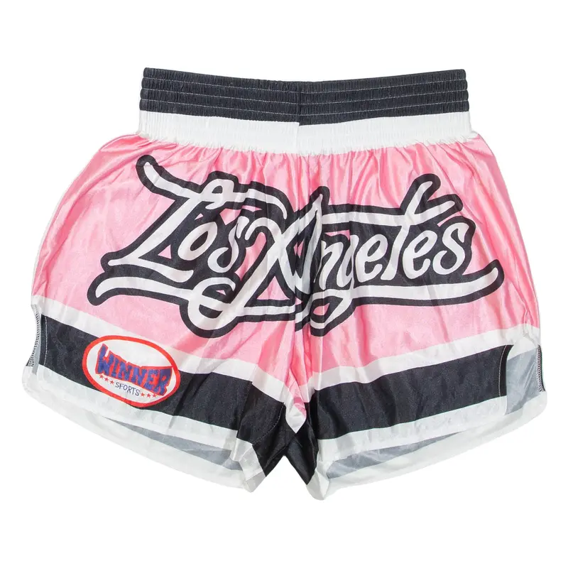 ROMWE Los Angeles Womens Sports Shorts Pink M W30