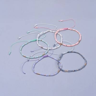 Adjustable Nylon Thread Braided Beads Bracelets