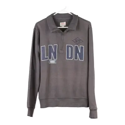 Lee Cooper 1/4 Zip - Large Grey Cotton Blend