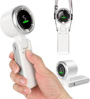 Portable Handheld Turbo Fan for Travel - 5 Gear Wind, Up to 12 Working Hours, 3-IN-1 Handheld Mini Fan with Air Turbo Tech Co...