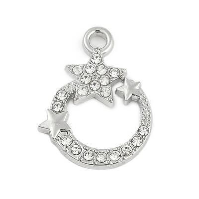 Rack Plating Alloy Micro Pave Rhinestone Pendants