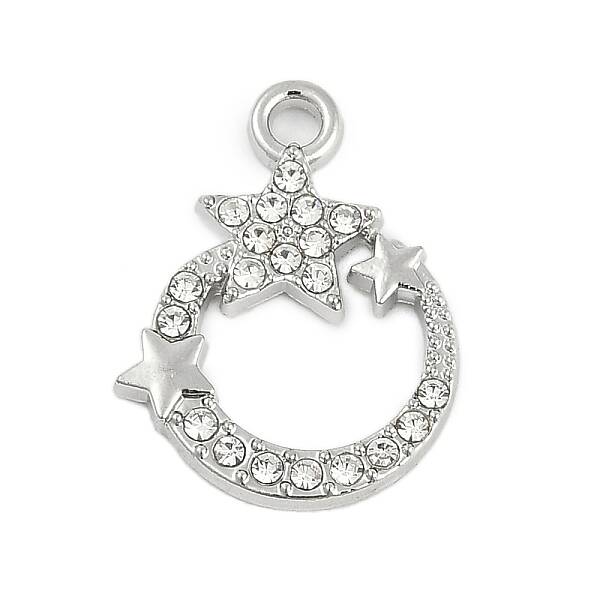 Rack Plating Alloy Micro Pave Rhinestone Pendants