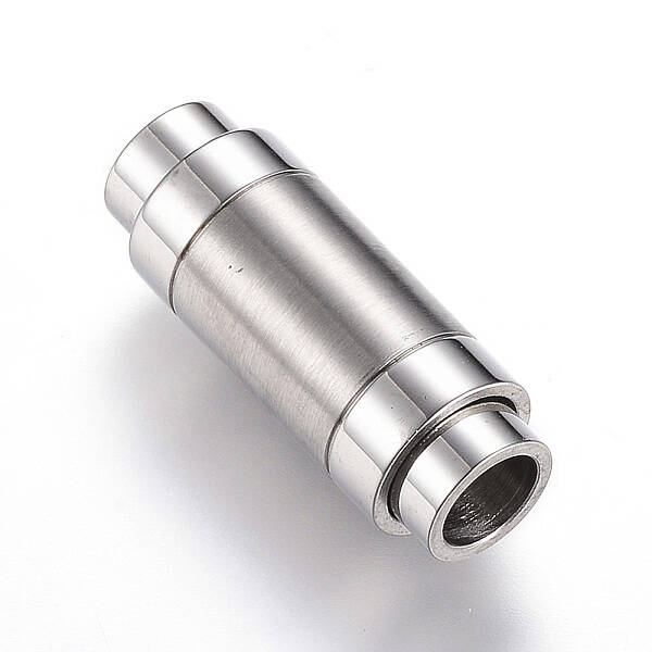 Tarnish Resistant 304 Stainless Steel Magnetic Clasps with Glue-in Ends