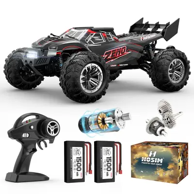 HOSIM 1:10 RC Cas for Adults and Kids, High Speed Large RC Truck 48+ KMH, 4X4 Off-Road, Waterproof Remote Control Car, Hobby ...