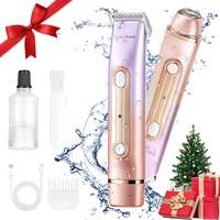 Rose Manor 2 in 1 Women Electric Shaver - Dual Head Bikini Trimmer - IPX7 Waterproof  - Wet & Dry Use - Body Hair Trimmer and...