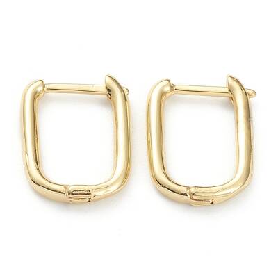 Brass Huggie Hoop Earrings