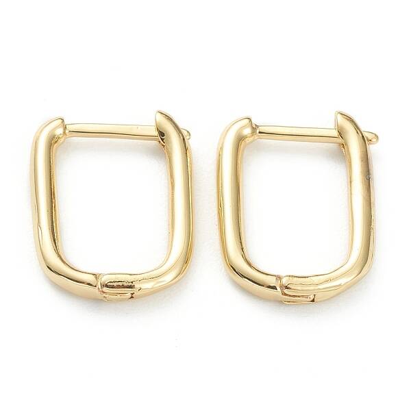 Brass Huggie Hoop Earrings
