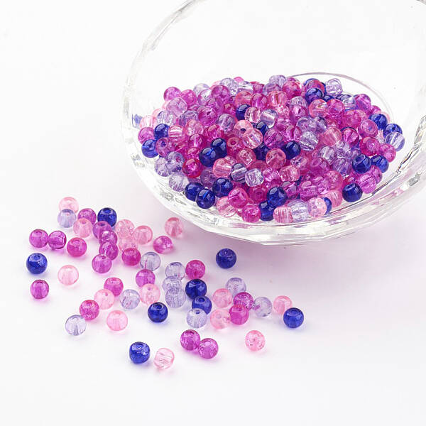 Baking Painted Crackle Glass Beads