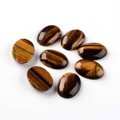 Oval Natural Tiger Eye Cabochons