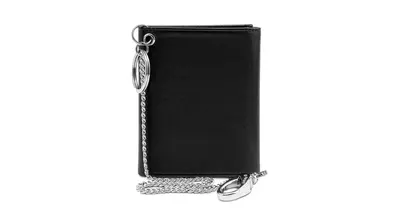 Trifold Chain Wallet in Black