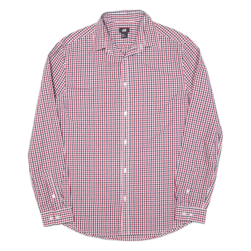 H&M Mens Shirt Red Long Sleeve M