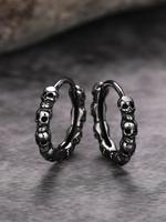Fashionable Casual Skull Decor Hoop Earrings, Simple Jewelry for Women, Casual Jewelry for Party, Daily Clothing Decor, Trend...