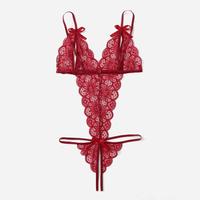 Women Teddy Lingerie Lace Teddy Bodysuit Deep V Teddy with Bow Detail Sexy lingerie Adjustable straps Bodysuit boudoir nightw...
