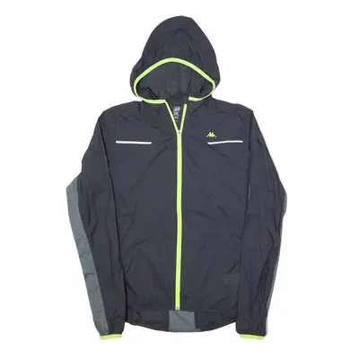 KAPPA Windbreaker Jacket Grey Nylon Mens S